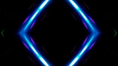Dynamic neon patterns create vibrant visual excitement at night events Stock Footage 292145378
