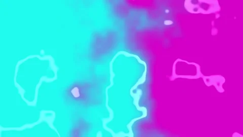 Dynamic neon pink and cyan liquid fluid shape transition opening and closing on Stock Footage 334928835