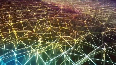 Dynamic Neon Plexus Network - Abstract Background Animation Video stock 285836927