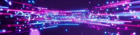 Dynamic neon purple light background is played in a loop. 스톡 동영상 335131257