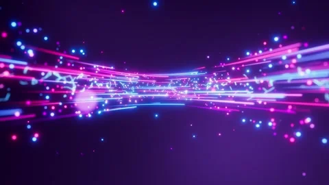 Dynamic neon purple light background is played in a loop. 스톡 동영상 335131637