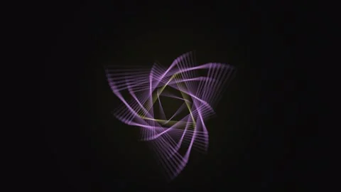 Dynamic neon shapes pulse and morph against a dark backdrop Stock Footage 326716721