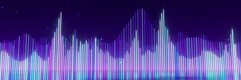 Dynamic neon spectrum stage background with seamless looping Stock Footage 327118762