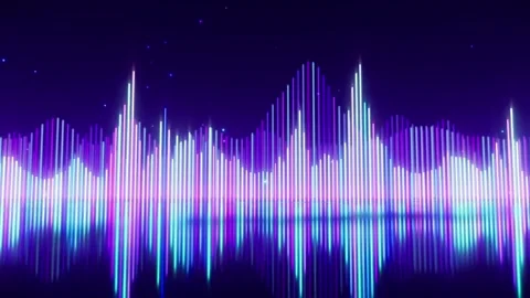 Dynamic neon spectrum stage background with seamless looping 库存影片 327119881