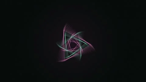 Dynamic neon triangles create an abstract, mesmerizing geometric animation Stock Footage 327338863