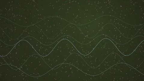 Dynamic neon waveforms pulse against a dark, abstract background Stock Footage 327338887