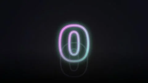 Dynamic neon zero light transition for creative projects Stock Footage 326990657
