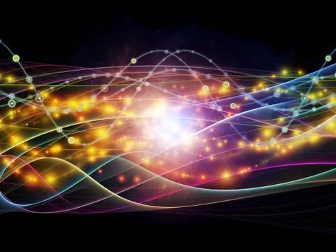 Dynamic Network Composition Illustrazione stock