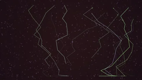 Dynamic network connections visualized as abstract geometric patterns Stock-Footage 326991470