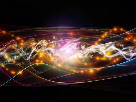 Dynamic Network Stream Illustrazione stock