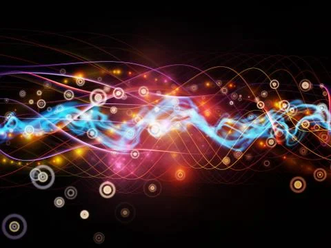 Dynamic Network Stream Stock Illustration