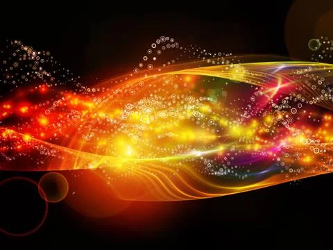 Dynamic Network Waves Stock Illustration