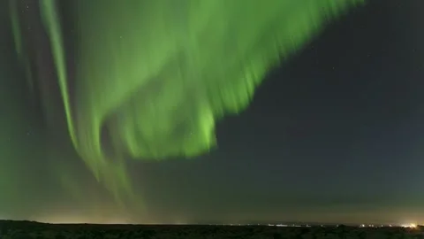 Dynamic northern lights dance. Steady time lapse shot 스톡 동영상 297353728