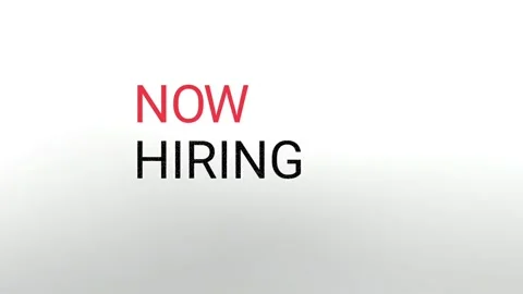 Dynamic Now Hiring Animation: A Bold Recruitment Call on a Minimalist Background Stock Footage 314455013
