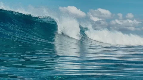 Dynamic Ocean Scene Captured From Below Emphasizing Movement And Energy Stock Footage 324057177