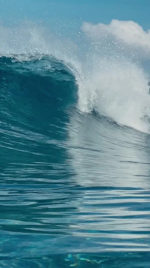 Dynamic Ocean Scene Captured From Below Emphasizing Movement And Energy Stock Footage 324827325