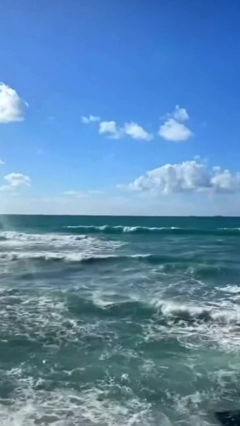 Dynamic Ocean Waves Crashing Over Mossy Coastal Rocks Stock-Footage 331947465