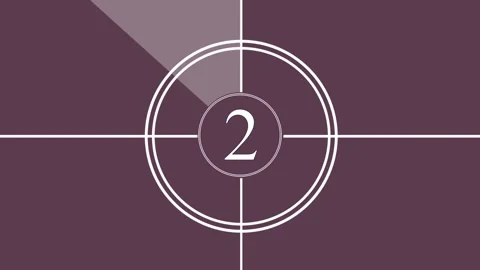 Dynamic old-fashioned countdown animation with numbers decreasing inside target  Vídeo Stock 330409031