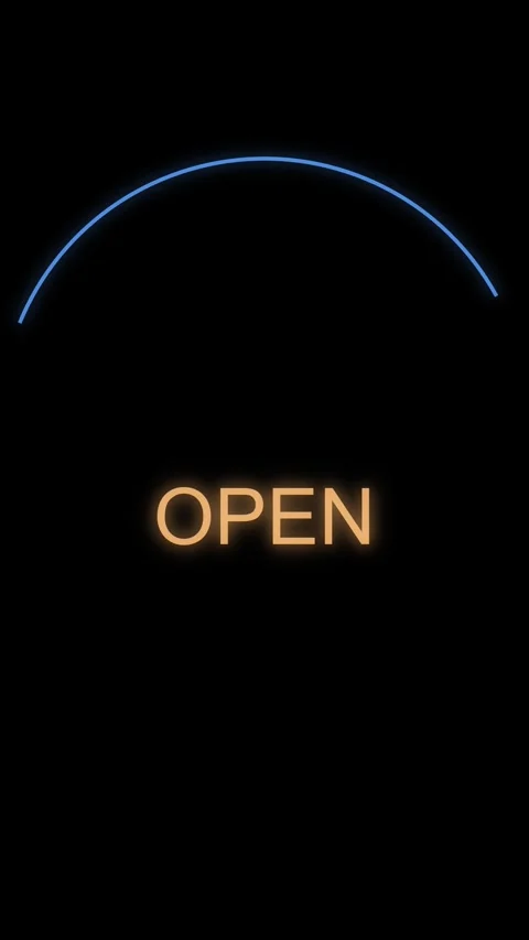 Dynamic "Open" Animation with Arch and Gradient Background Stock Footage 327625873