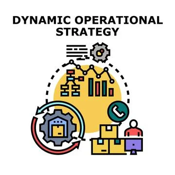 Dynamic operational strategy developing business management process Illustrazione stock