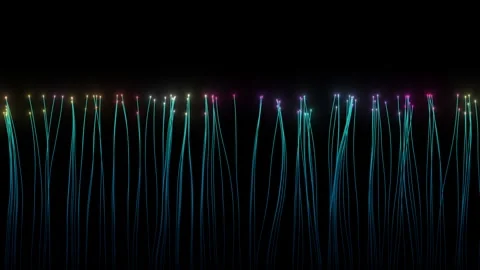 Dynamic Optical Fiber Wire and Computer Technology Motion Background 動画素材 335556944
