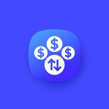 Dynamic or surge pricing icon, vector Stock Illustration
