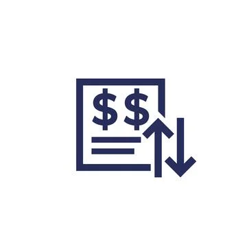 Dynamic or surge pricing icon on white Stock Illustration