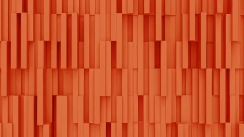 Dynamic Orange 3D Geometric Wall Animation with Moving Tiles, 4K Loop Stock Footage 307553745