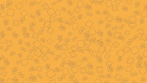 Dynamic orange abstract background with geometric shapes and lines looping .. Stock Footage 335943039