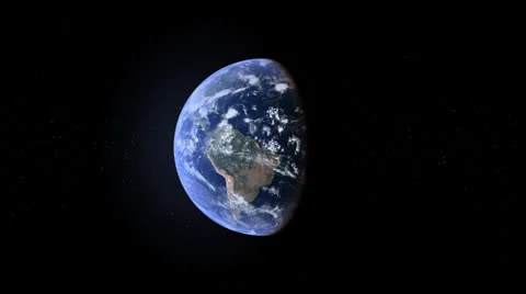 Dynamic Orbit Around CG Earth 1080p HD Stock Footage 25158597