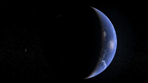 Dynamic Orbit around CG Earth 1080p HD Stock Footage 25216367