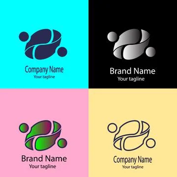 Dynamic Orbit Connection Logo Stock Illustration