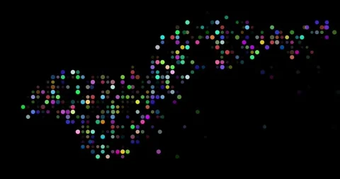 Dynamic Orbs Outlining the American Samoa Territory Shape 動画素材 320743070