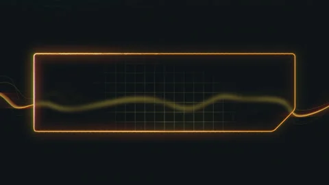 Dynamic oscilloscope display visualizing frequencies and amplitudes of signals Video stock 279654507