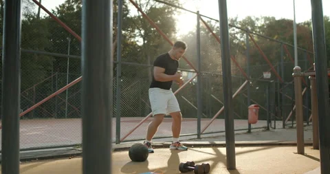 Dynamic Outdoor Workout Session Captured in Stunning Detail for Your Inspiration Stock Footage 317837423