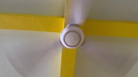 Dynamic Overhead Air Circulation Device Providing Refreshing Indoor Breeze .. Stock Footage 325305492