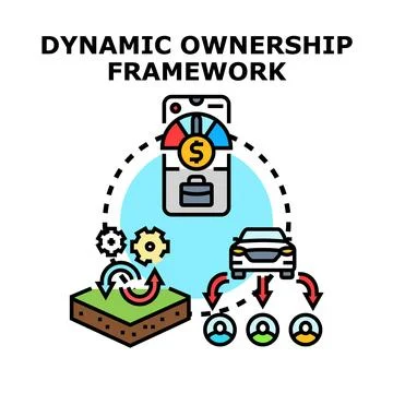 Dynamic ownership framework for shared economy Stock Illustration
