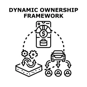 Dynamic ownership framework for shared economy Stock Illustration