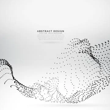 Dynamic particle array mesh background Stock Illustration