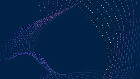 Dynamic Particle Lines Forming Abstract Wave 스톡 일러스트