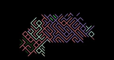 Dynamic Particle Map of Burkina Faso Stock Footage 323448510