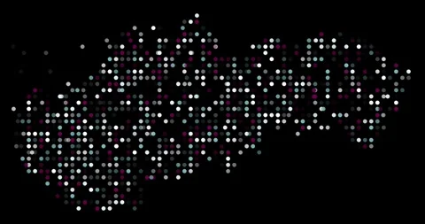 Dynamic Particle Map Forming Slovakia Silhouette Outline Stock Footage 319431519