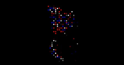 Dynamic Particle Map Forming Thailand Silhouette Outline Stock Footage 319471416