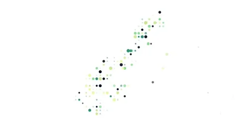Dynamic Particle Map of Monaco Forming from Flying Glowing Circles Stock Footage 318779831
