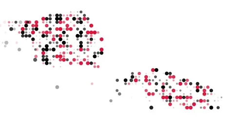 Dynamic Particle Map of Samoa Stockbeeldmateriaal 318832351