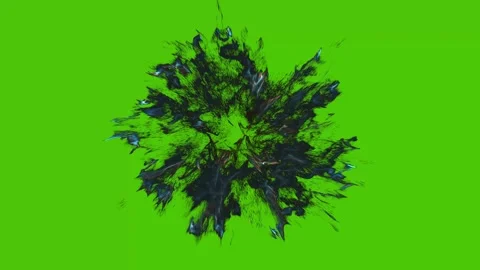 Dynamic Particle Shockwaves Overlay on green screen background Stock Footage 302540959