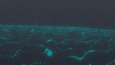 Dynamic Particle Waves: Perfect for Abstract Backgrounds and Advertising Stock Footage 257683585