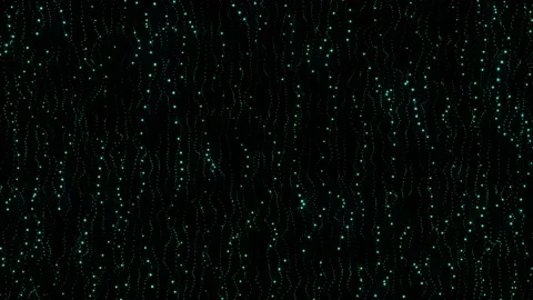 Dynamic particles dots wave flowing over dark. Technology vector background Stock Footage 237424068