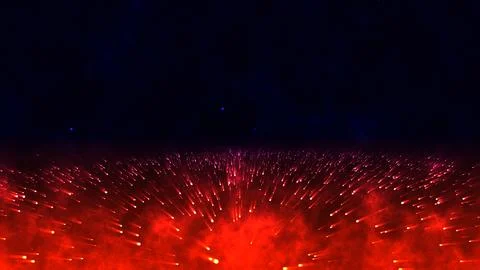 Dynamic Particles with Red and Blue Colors イラスト素材