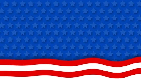 Dynamic Patriotic American Flag Background with Waving Stripes and Starfiel.. 库存影片 340074283